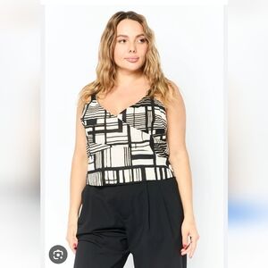 DKNY Abstract Print Cami Top Size XL